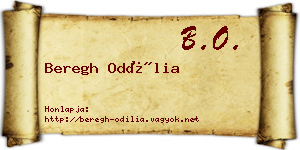 Beregh Odília névjegykártya